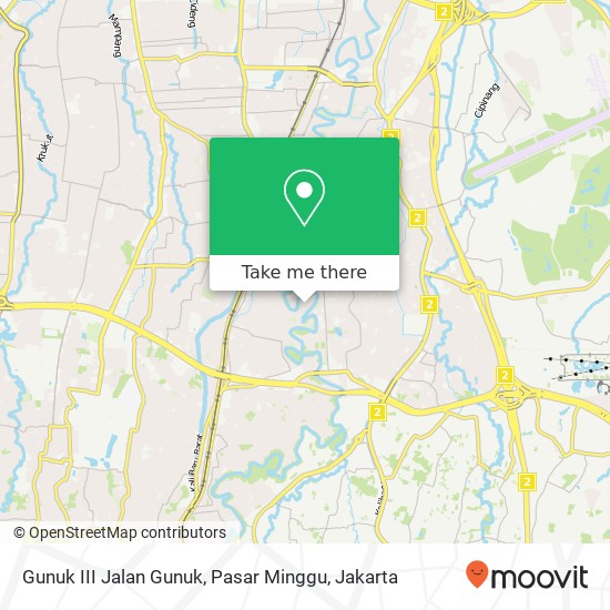 Gunuk III Jalan Gunuk, Pasar Minggu map