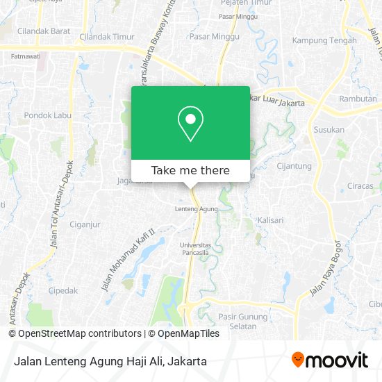 Jalan Lenteng Agung Haji Ali map