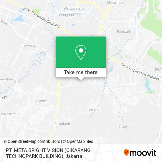 PT. META BRIGHT VISION (CIKARANG TECHNOPARK BUILDING) map