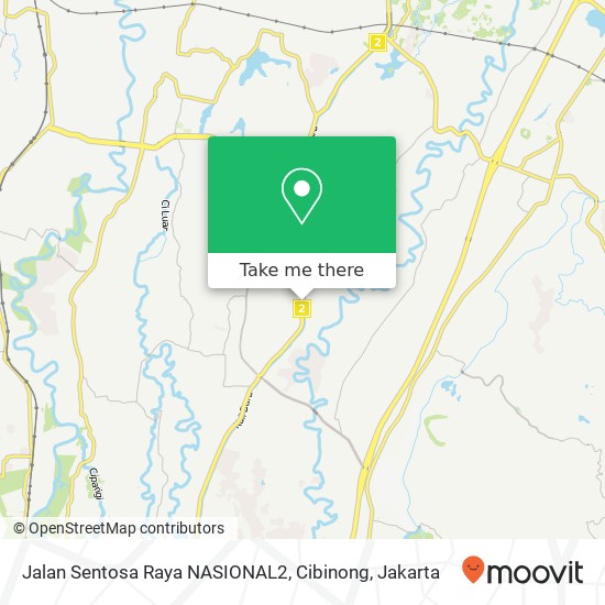 Jalan Sentosa Raya NASIONAL2, Cibinong map