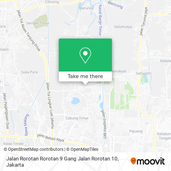 Jalan Rorotan Rorotan 9 Gang Jalan Rorotan 10 map