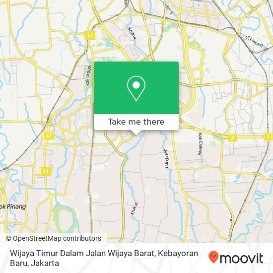 Wijaya Timur Dalam Jalan Wijaya Barat, Kebayoran Baru map