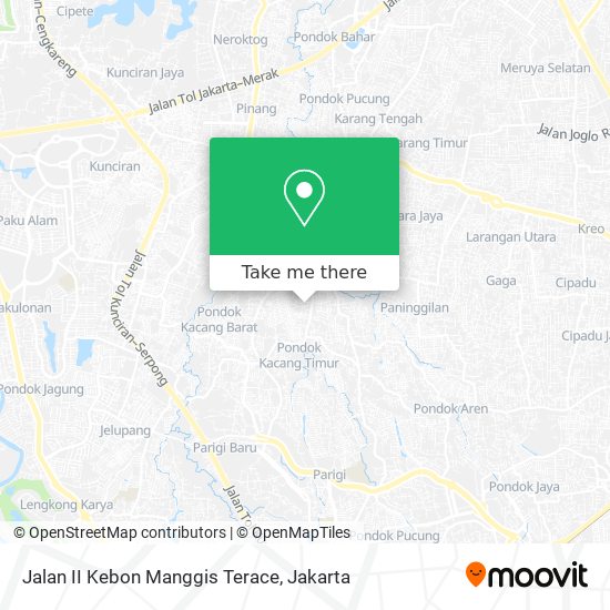 Jalan II Kebon Manggis Terace map