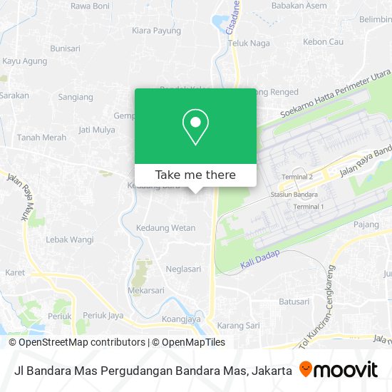 Jl Bandara Mas Pergudangan Bandara Mas map