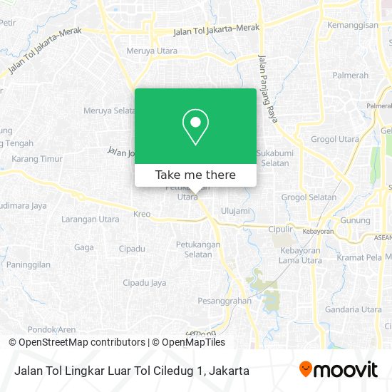 Jalan Tol Lingkar Luar Tol Ciledug 1 map