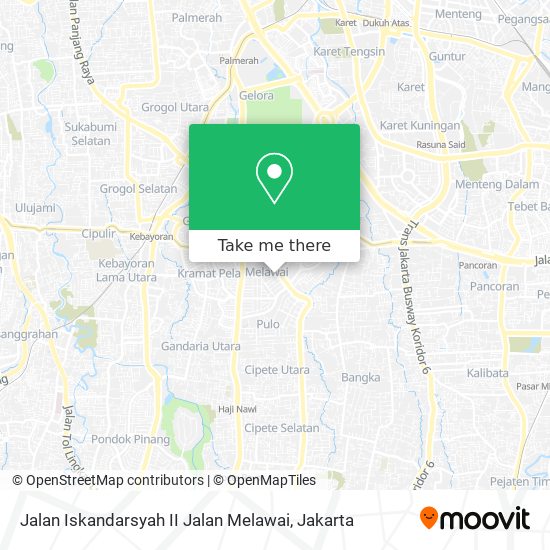 Jalan Iskandarsyah II Jalan Melawai map