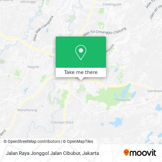 Jalan Raya Jonggol Jalan Cibubur map