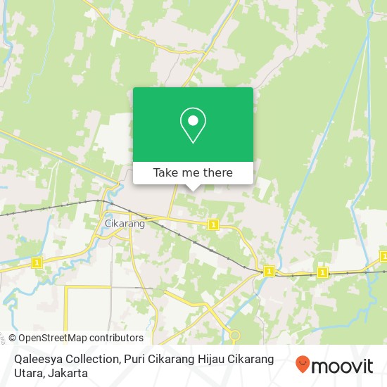 Qaleesya Collection, Puri Cikarang Hijau Cikarang Utara map