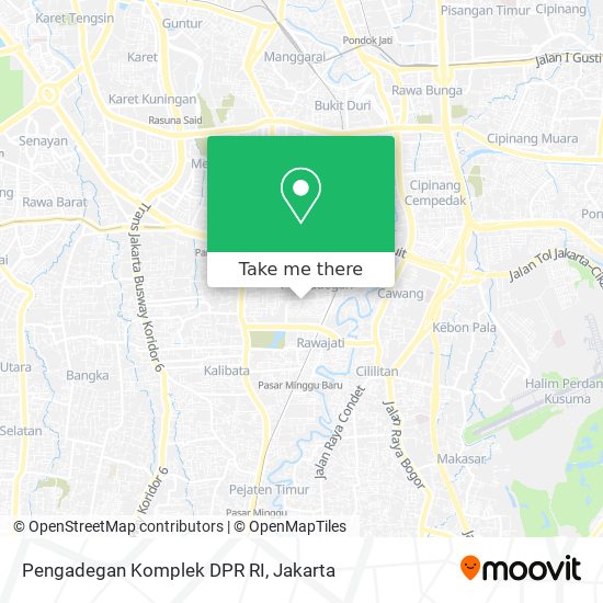 Pengadegan Komplek DPR RI map