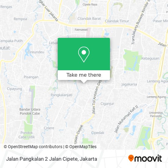 Jalan Pangkalan 2 Jalan Cipete map