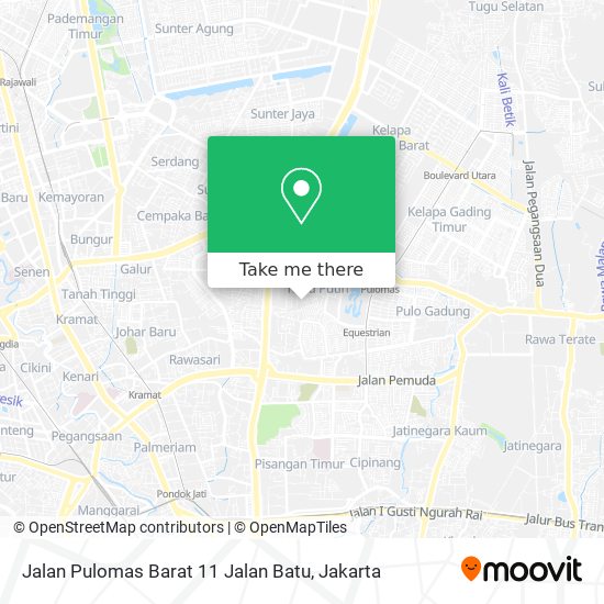 Jalan Pulomas Barat 11 Jalan Batu map