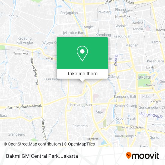 Bakmi GM Central Park map