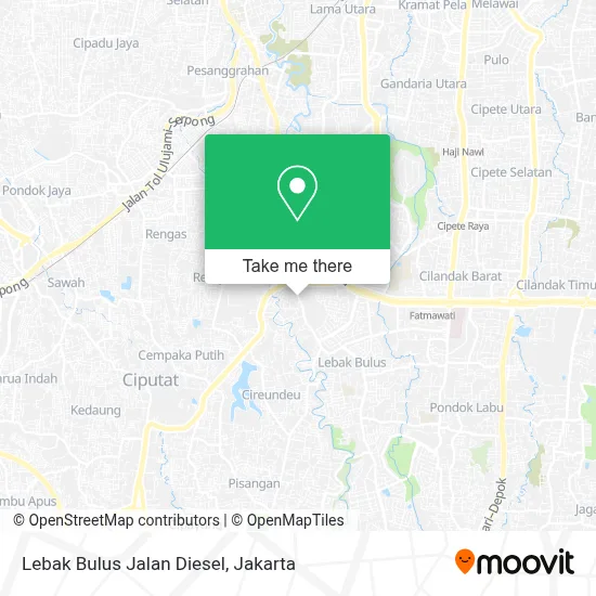 Lebak Bulus Jalan Diesel map