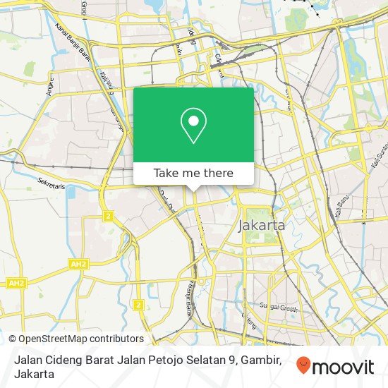 Jalan Cideng Barat Jalan Petojo Selatan 9, Gambir map