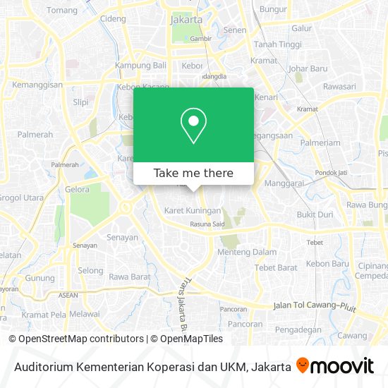 Auditorium Kementerian Koperasi dan UKM map