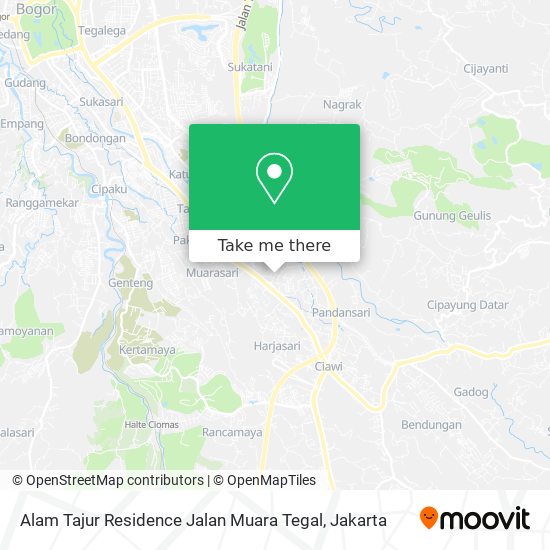 Alam Tajur Residence Jalan Muara Tegal map