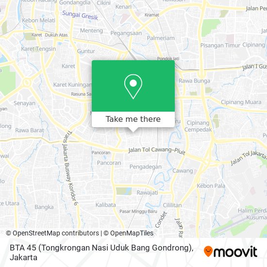 BTA 45 (Tongkrongan Nasi Uduk Bang Gondrong) map