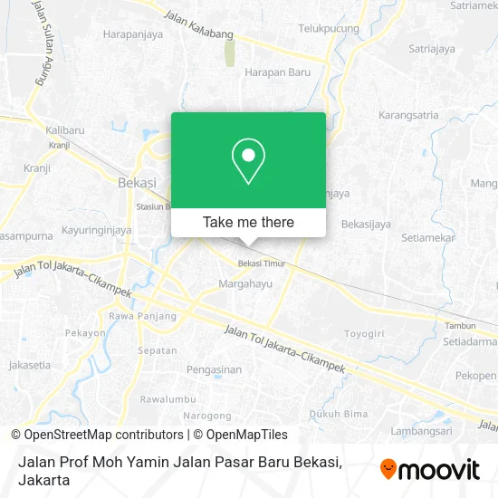 Jalan Prof Moh Yamin Jalan Pasar Baru Bekasi map