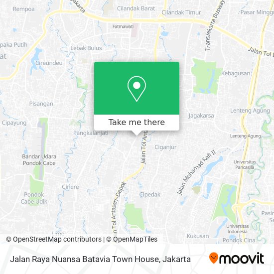 Jalan Raya Nuansa Batavia Town House map