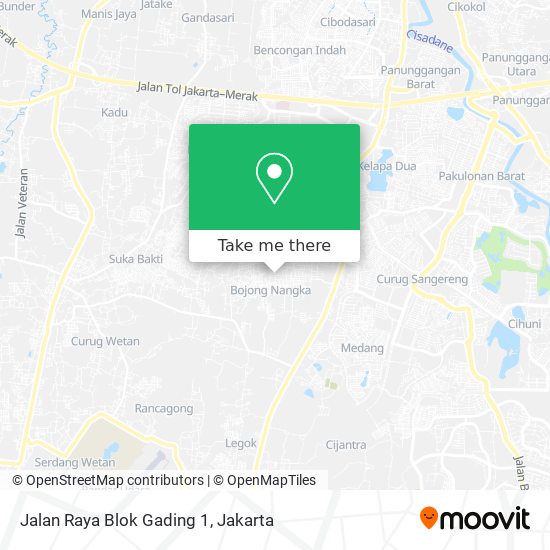 Jalan Raya Blok Gading 1 map