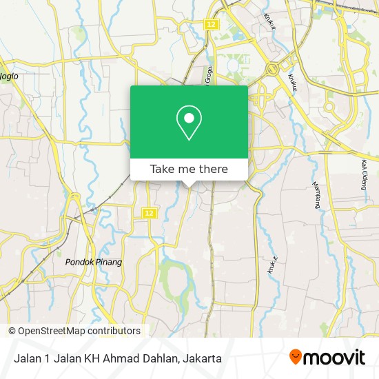 Jalan 1 Jalan KH Ahmad Dahlan map