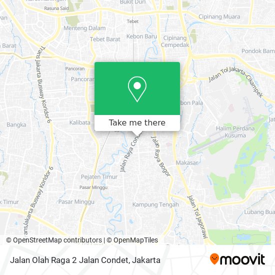 Jalan Olah Raga 2 Jalan Condet map