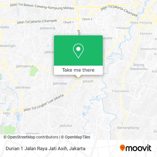 Durian 1 Jalan Raya Jati Asih map