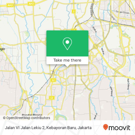 Jalan VI Jalan Lekiu 2, Kebayoran Baru map