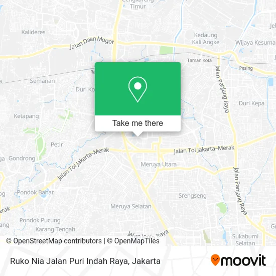 Ruko Nia Jalan Puri Indah Raya map
