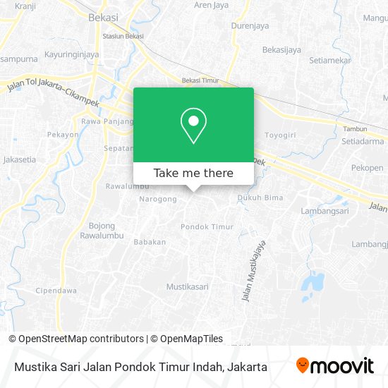 Mustika Sari Jalan Pondok Timur Indah map