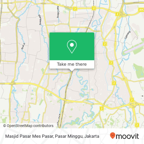 Masjid Pasar Mes Pasar, Pasar Minggu map