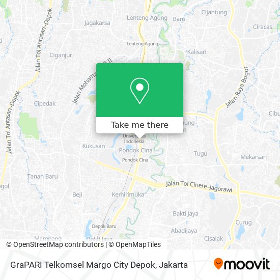 GraPARI Telkomsel Margo City Depok map
