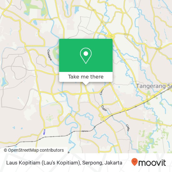 Laus Kopitiam (Lau's Kopitiam), Serpong map