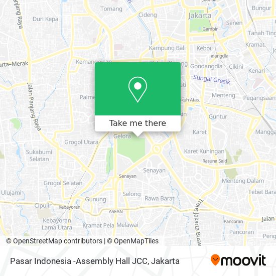 Pasar Indonesia -Assembly Hall JCC map