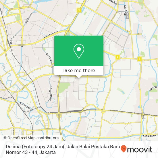 Delima (Foto copy 24 Jam(, Jalan Balai Pustaka Baru Nomor 43 - 44 map