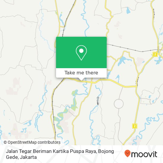 Jalan Tegar Beriman Kartika Puspa Raya, Bojong Gede map