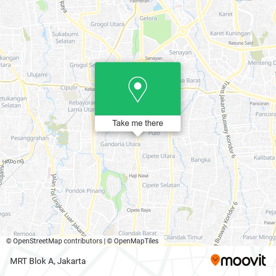 MRT Blok A map