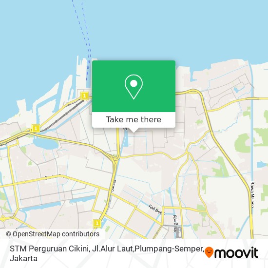 STM Perguruan Cikini, Jl.Alur Laut,Plumpang-Semper map