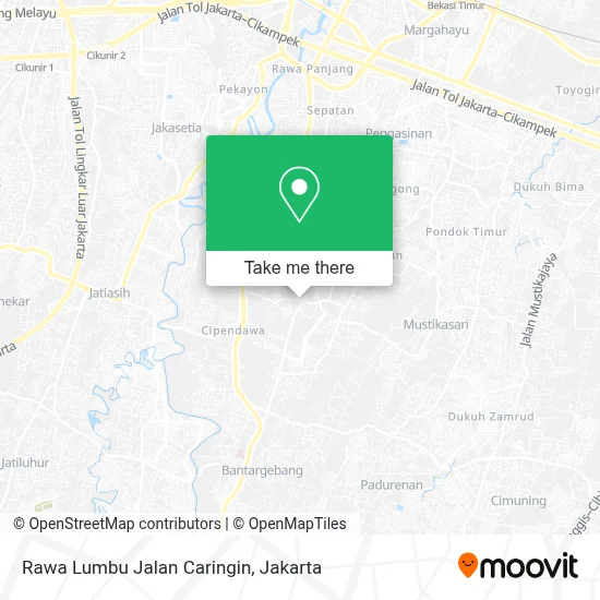Rawa Lumbu Jalan Caringin map