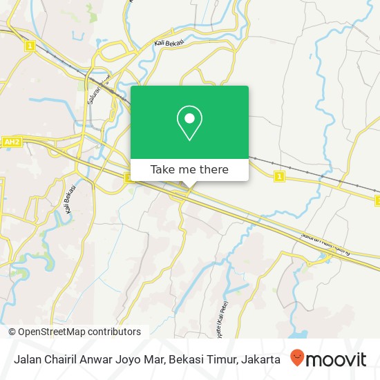 Jalan Chairil Anwar Joyo Mar, Bekasi Timur map