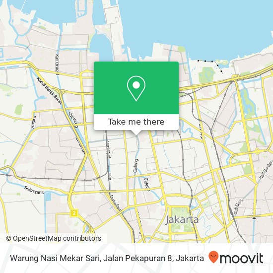 Warung Nasi Mekar Sari, Jalan Pekapuran 8 map