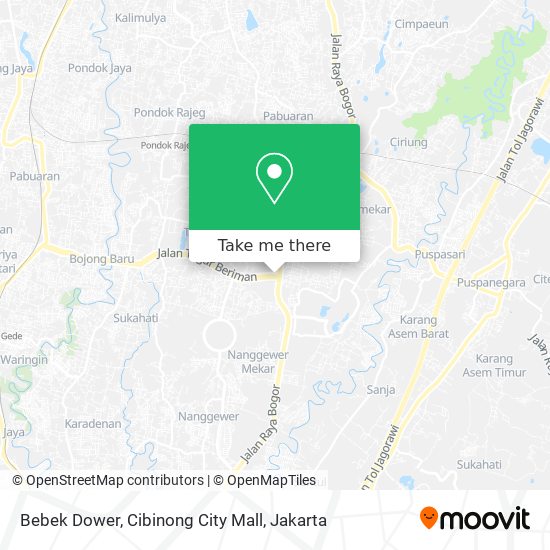 Bebek Dower, Cibinong City Mall map