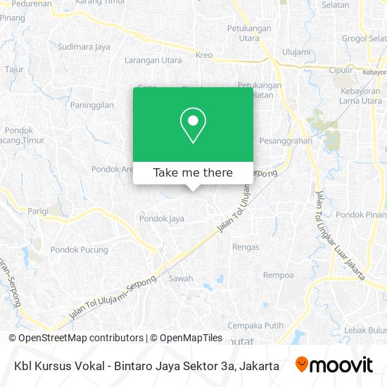 Kbl Kursus Vokal - Bintaro Jaya Sektor 3a map