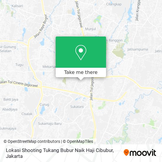 Lokasi Shooting Tukang Bubur Naik Haji Cibubur map