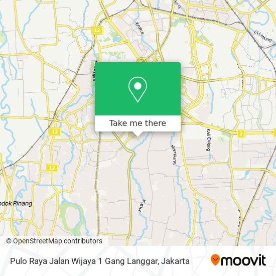 Pulo Raya Jalan Wijaya 1 Gang Langgar map