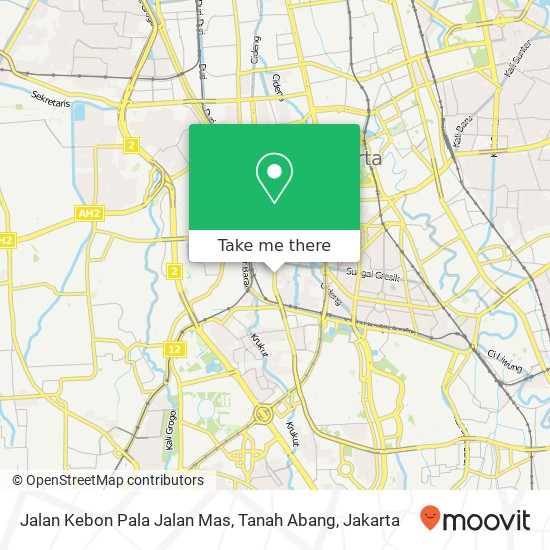 Jalan Kebon Pala Jalan Mas, Tanah Abang map