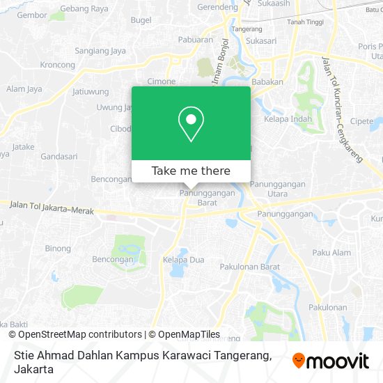 Stie Ahmad Dahlan Kampus Karawaci Tangerang map