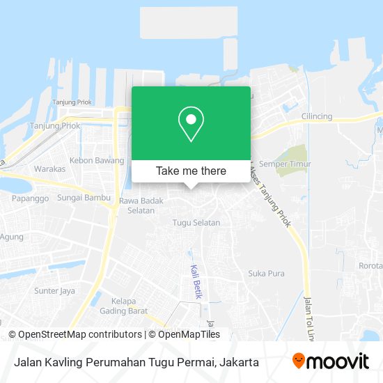 Jalan Kavling Perumahan Tugu Permai map