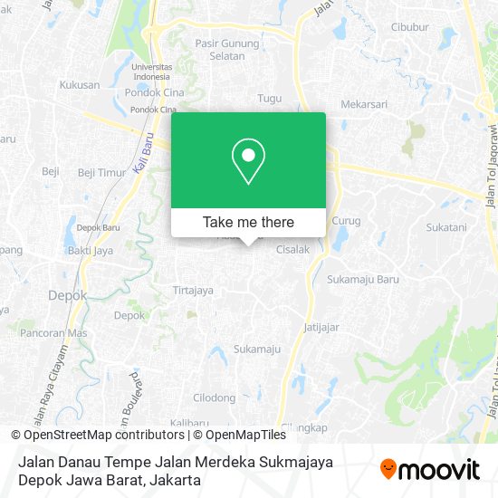 Jalan Danau Tempe Jalan Merdeka Sukmajaya Depok Jawa Barat map