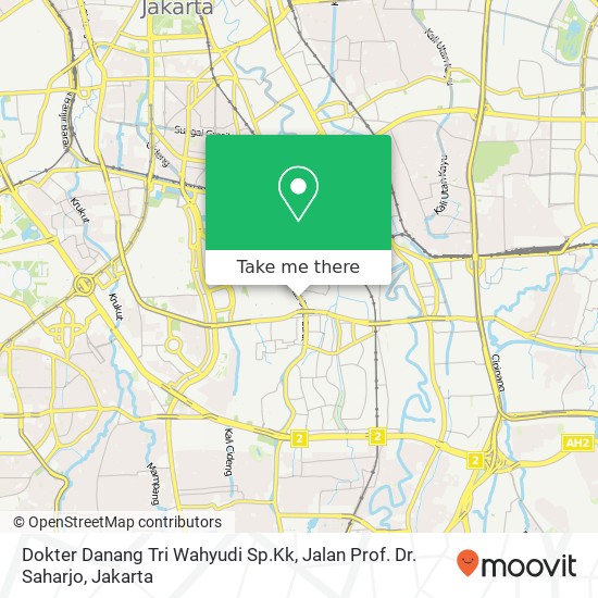 Dokter Danang Tri Wahyudi Sp.Kk, Jalan Prof. Dr. Saharjo map